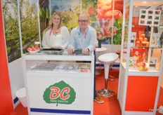 Claire Donahue and Warren Sarafinchan, Ceo, of BC Tree Fruits from Canada were first time exhibitors.